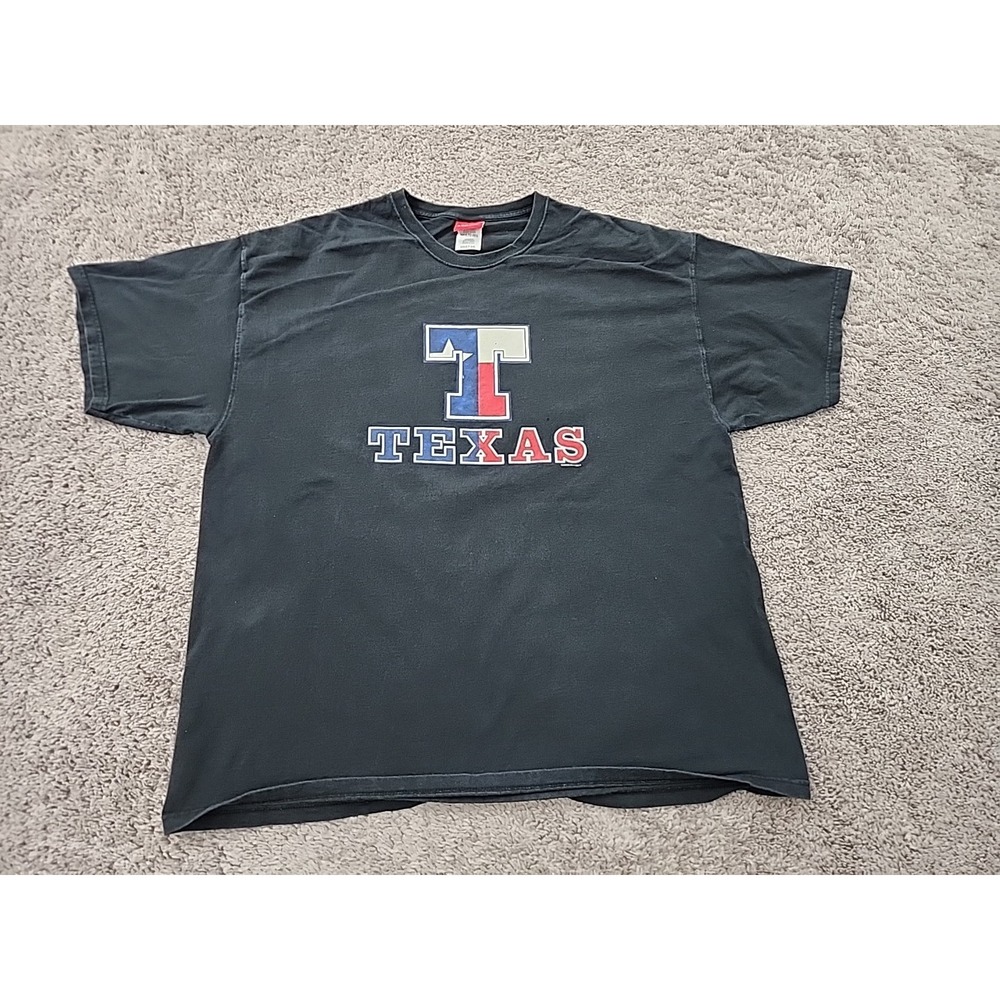 Texas Rangers T Shirt Mens XXL Short Sleeve MLB Sonoma Life+Style Black